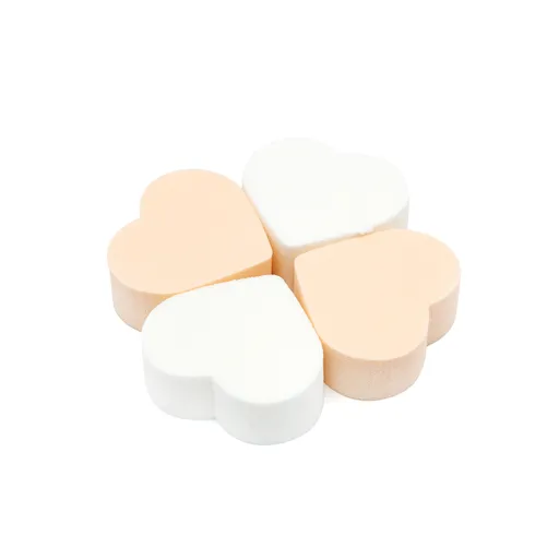 Bureti Machiaj pentru Fond de Ten, Heart, set 4 buc