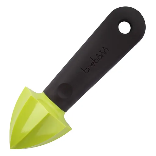 presa manuala de citrice Trebonn 1523212, 17.4 cm, Maner moale, Orificiu de agatat, Negru/galben