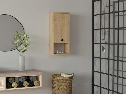 Dulap de baie, Hanah Home, Mis, 30x71x21.8 cm, Maro