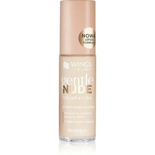 AA Wings of Color Gentle Nude Foundation fond de ten lichid cu efect de hidratare culoare 402 Vanilla 30 ml