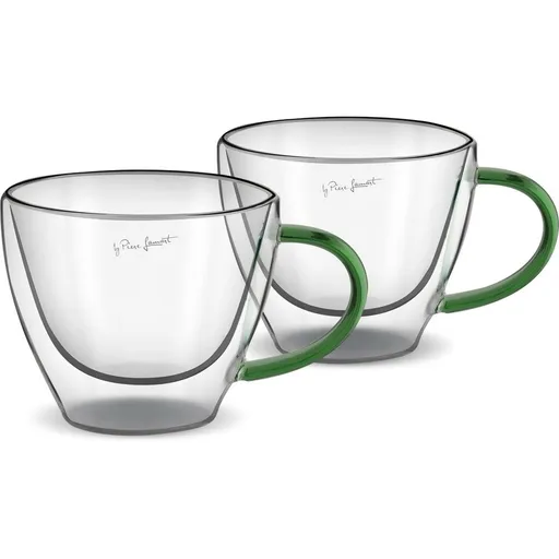 Lamart LT9115 Set de 2 pahare pentru cappuccinoVaso, 190 ml, verde, verde