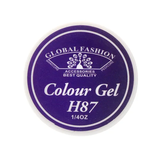 Gel Color Unghii, Vopsea de Arta Global Fashion, Seria Noble Purple H87, 5g