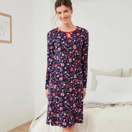 Set de 2 cămăși de noapte scurte cu imprimeu floral