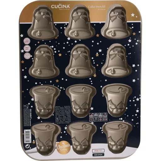 Formă de copt La Cucina Clopot de Crăciun , 34,5 x2 x 26 cm