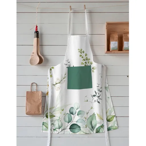 Șorț cu pieptăn cu motiv de frunze