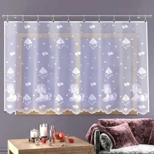 Perdea Unicorn alb, 220 x 120 cm, 220 x 120 cm