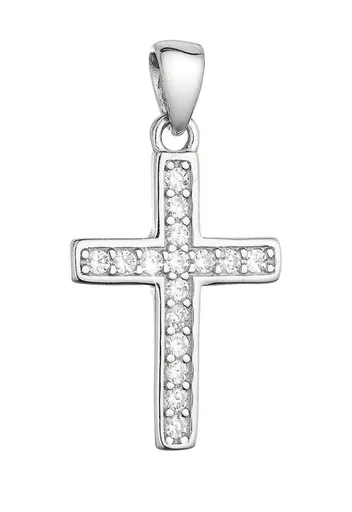 Evolution Group - Pavona Pandantiv din argint la modă Cruce cu zirconi 14024.1