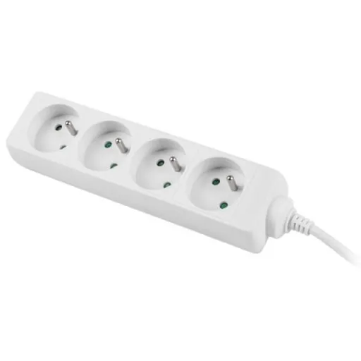 Prelungitor Lanberg 1.5m, 4 prize alb PS0-04E-0150-W