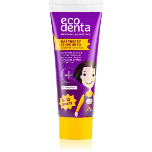 Ecodenta Super + pasta de dinti naturala pentru copii aroma Raspberry 75 ml
