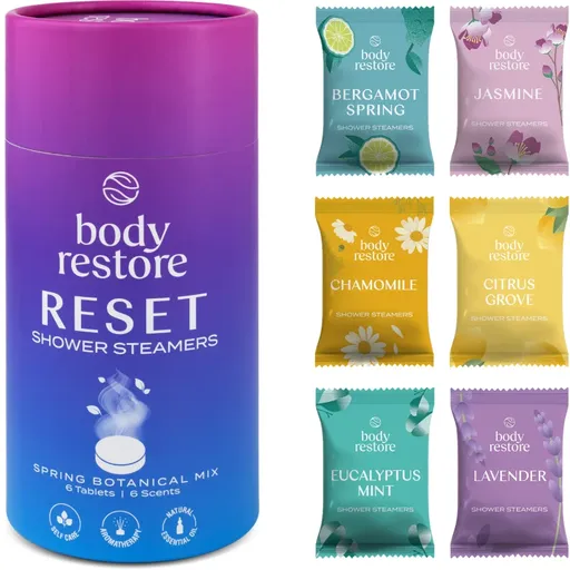 Body Restore Reset Shower Steamers tablete pentru duș parfum Spring Botanical Mix 6 buc