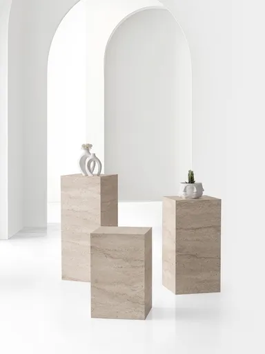 Suport pentru ghiveci, Hanah Home, L.Çiçeklik, Travertin