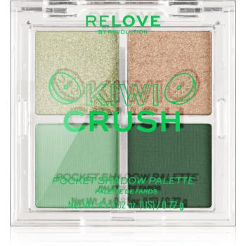 Revolution Relove Pocket Palette paletă cu farduri de ochi culoare Kiwi Crush 4x0.72 g