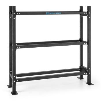 Capital Sports TRAYTOR B STORAGE RACK, raft pentru greutăți, 3 etaje, oțel, neagră