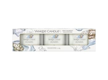 Yankee Candle Set de lumânări votive in sticlă Soft Blanket 3 x 37 g