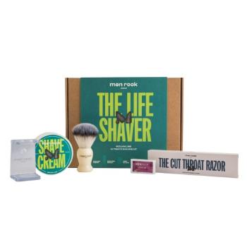 Men Rock London Set cadou pentru bărbierit Sicilian Lime (Ultimate Cut Throat Razor Shaving Gift Set)