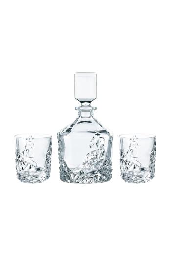 Karafa na whisky s pohármi Nachtmann Sculpture Whisky 750 ml / 365 ml 3-pak priehľadná farba