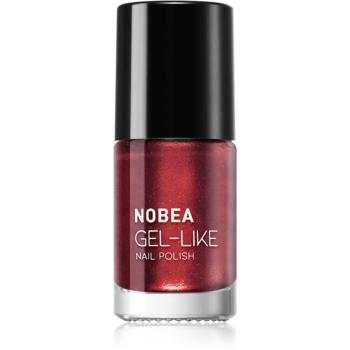 NOBEA Metal Gel-like Nail Polish lac de unghii cu efect de gel culoare Polish Ruby 6 ml