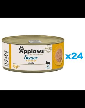 APPLAWS Cat Senior Chicken in Jelly Conserve mancare pisica senioara, cu pui in aspic 24x70 g
