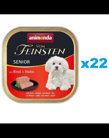 ANIMONDA Vom Feinsten Senior with Beef, Chicken 22x150 g Set hrana caini seniori, cu vita si pui