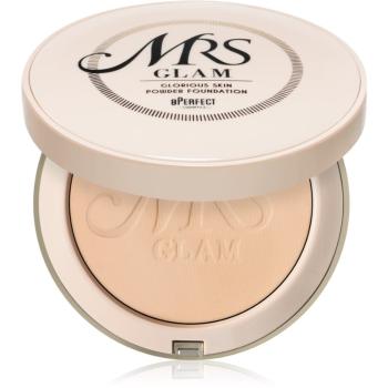 BPerfect Mrs Glam Glorious Skin pudra compacta pentru un aspect mat culoare 02 Light Gold 70 g