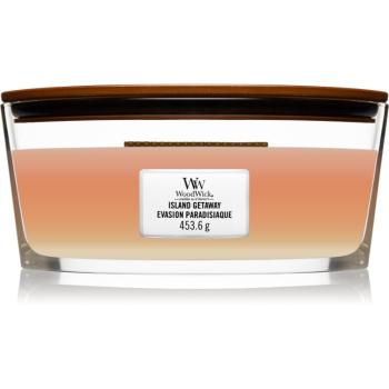 Woodwick Trilogy Island Getaway lumânare parfumată cu fitil din lemn (hearthwick) 453 g