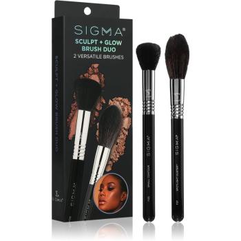 Sigma Beauty Brush Duo Beauty Sculpt + Glow set perii machiaj pentru look perfect