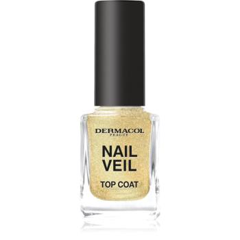 Dermacol Nail Veil lac de unghii/parte sus strălucitor culoare Sparkling Beach 11 ml