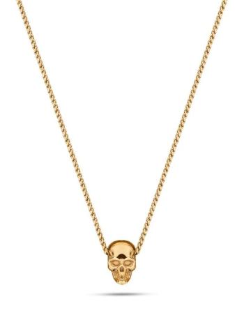 Police Colier stilat placat cu aur cu craniu Tribal Edge PEAGI2214702