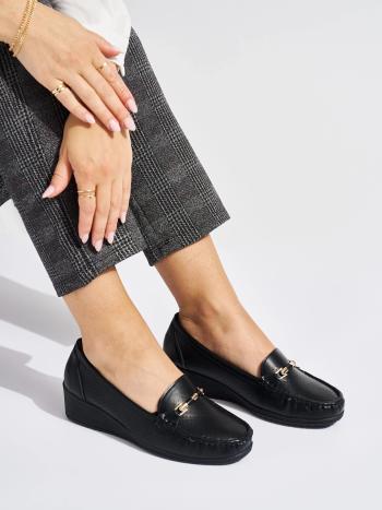 Excelente doamne negru mocasini pe pantă