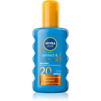 NIVEA SUN Protect & Bronze spray de corp pentru un bronz intens SPF 20 200 ml