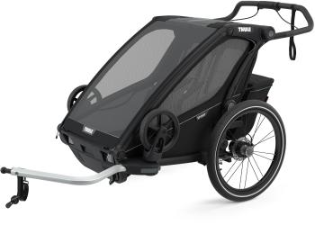 Bicikli utánfutó gyerek THULE CHARIOT SPORT 2 Midnight Black 2021