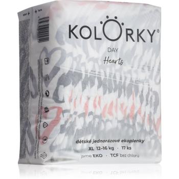 Kolorky Day Hearts scutece ECO de unică folosință marimea XL 12-16 Kg 17 buc