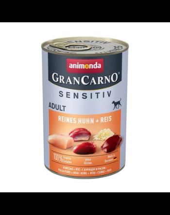 ANIMONDA GranCarno Sensitiv Pure Chicken&amp;Rice 400 g pui cu orez, hrana caini adulti sensibili