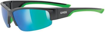 UVEX Sportstyle 215 Black Mat/Green/Mirror Green Cyklistické brýle