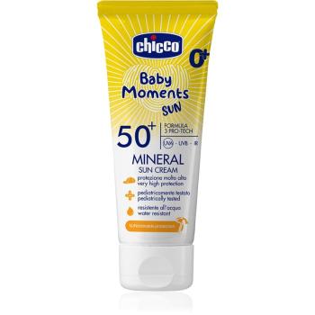 Chicco Baby Moments Sun Mineral protectie solara pentru copii SPF 50+ 0 m+ 75 ml