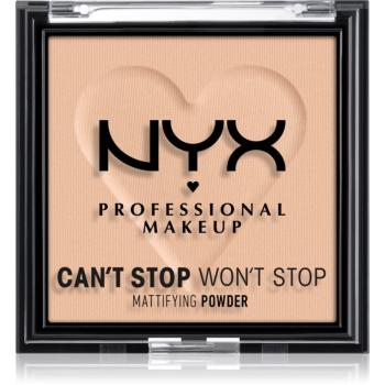 NYX Professional Makeup Can't Stop Won't Stop Mattifying Powder pudra matuire culoare 03 Light Medium 6 g