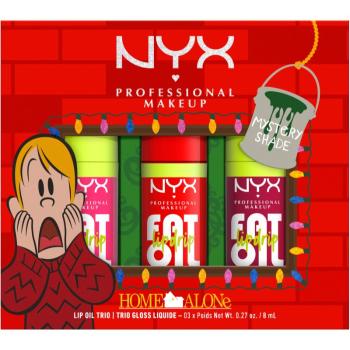 NYX Professional Makeup Home Alone Fat Oil Trio set cadou de buze culoare Mystery shade 02 1 buc