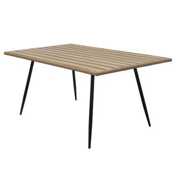 Autronic Masă de grădină, metal, polywood, maro, AZ-F1407 NAT