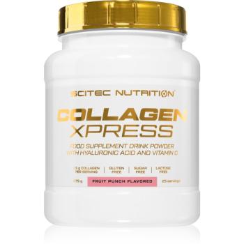 Scitec Nutrition Collagen Xpress pulbere pentru funcționarea corectă a organismului și pentru sănătatea părului și a unghiilor aroma Fruit Punch 475 g