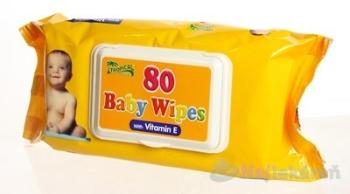 HYGIENICKÉ UTIERKY BABY WIPES S VITAMÍNOM E 80ks