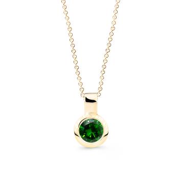 Cutie Diamonds Pandantiv minimalist din aur galben cu smarald DZ8005-40-SM-X-1
