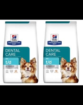 HILL'S Prescription Diet Dental Care t/d Mini 6 kg (2x3 kg) pentru caini talie mica cu afectiuni orale