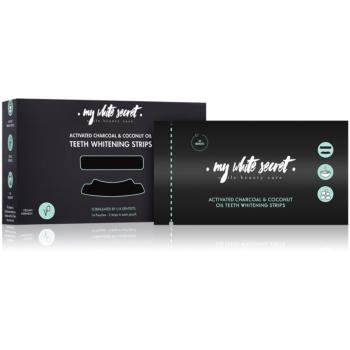 My White Secret Charcoal and Coconut Oil benzi pentru ablirea dintilor pentru dinti 14 buc