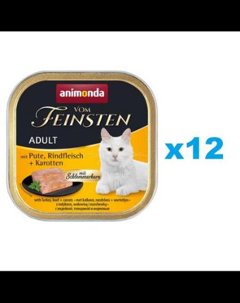 ANIMONDA Vom Feinsten Pate conserva hrana pisica, curcan, vita si morcovi 12x100g