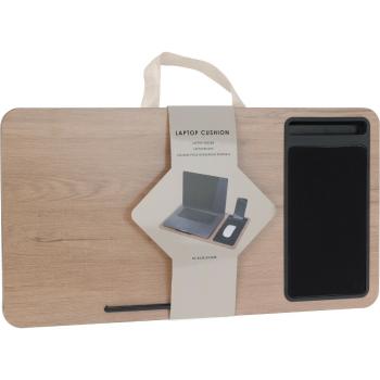 Masă laterală pentru laptop, maro, 57,5 x 4 x 30,5 cm, MDF, naturală