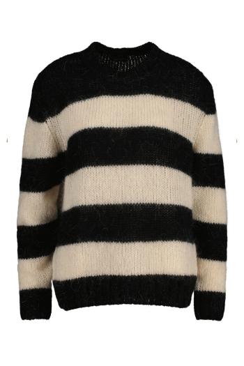 PULÓVER GANT D1. MOHAIR STRIPED C-NECK EBONY BLACK