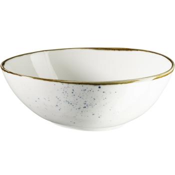 Mäser Bol oval Pintar Puncte alb-albastre 22 x 19cm, albastru, L