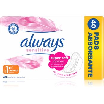 Always Sensitive Normal Plus absorbante fara parfum 40 buc