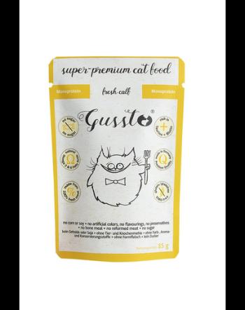 GUSSTO Cat Fresh Calf CARNE PROASPĂTĂ DE VIŢEL 85 g