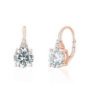 JVD Cercei strălucitori bronz cu zircon transparent SVLE1119XH2RO00
